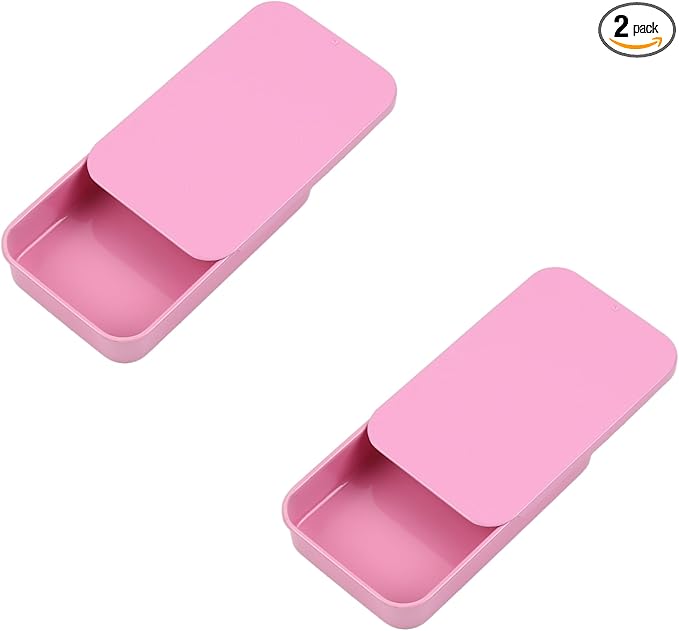 2Pack Dental Floss Portable Case,Dental Floss Dispenser,Convenient Refillable Glide Travel Adult Floss Box for Travel, Dates,Dinners and Hotels(Pink)