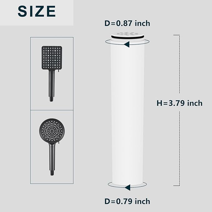 AWO 3 PACK Replacement Shower Head Filter Cartridge Compatible with Cobbe Handheld Showerhead,Multi Stage Shower Filtration Systems for Hard Water Reduces Chlorine,Fluoride and Harmful Substance