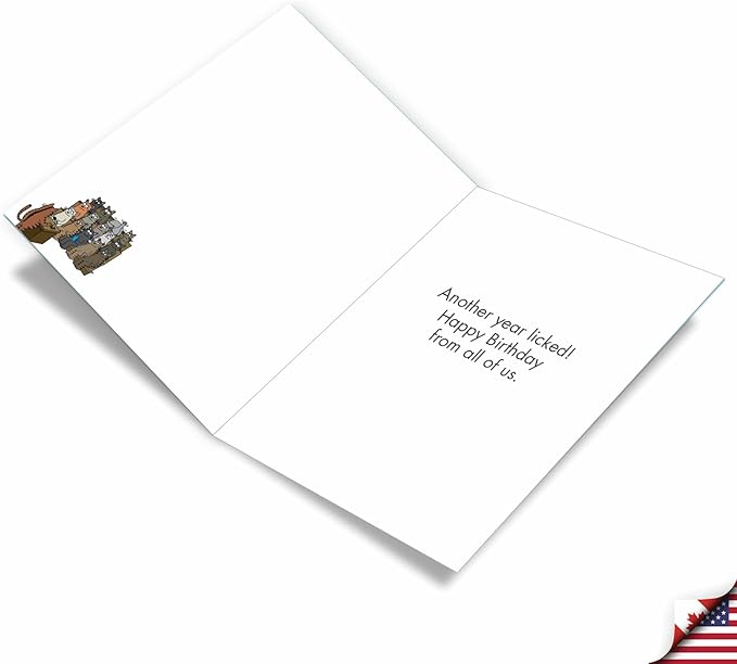 NobleWorks - Jumbo Birthday Greeting Card (8.5 x 11 Inch) - Cartoon Humor, Notecard with Envelope - Cat Question J3674BDG-US