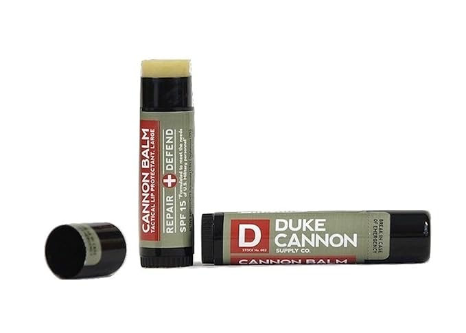 Cannon Balm Tactical Lip Balm 3-Pack with SPF 15, 0.56oz – Premium Lip Protector with Organic Ingredients, Fresh Mint Flavor, Natural Beeswax, Coconut & Shea Butter, UV Protection