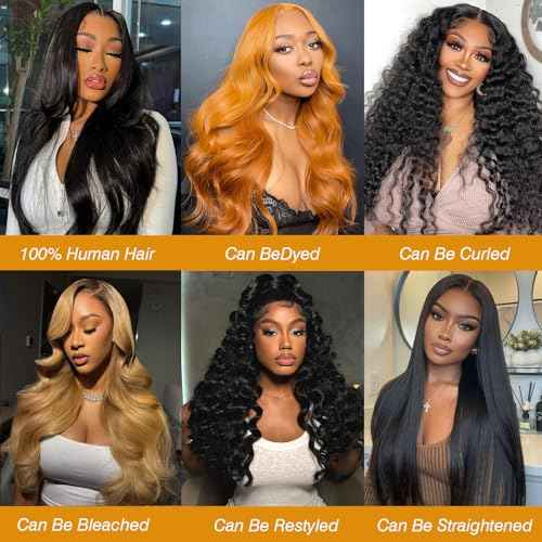 12A Human Hair Bundles 22 24 26 Inch Body Wave Bundles Human Hair 100% Unprocessed Brazilian Virgin Hair Quick Weave Extensions Natural Black