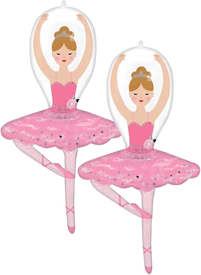 Set of 2 Ballerina Girl 43” Foil Party Balloons
