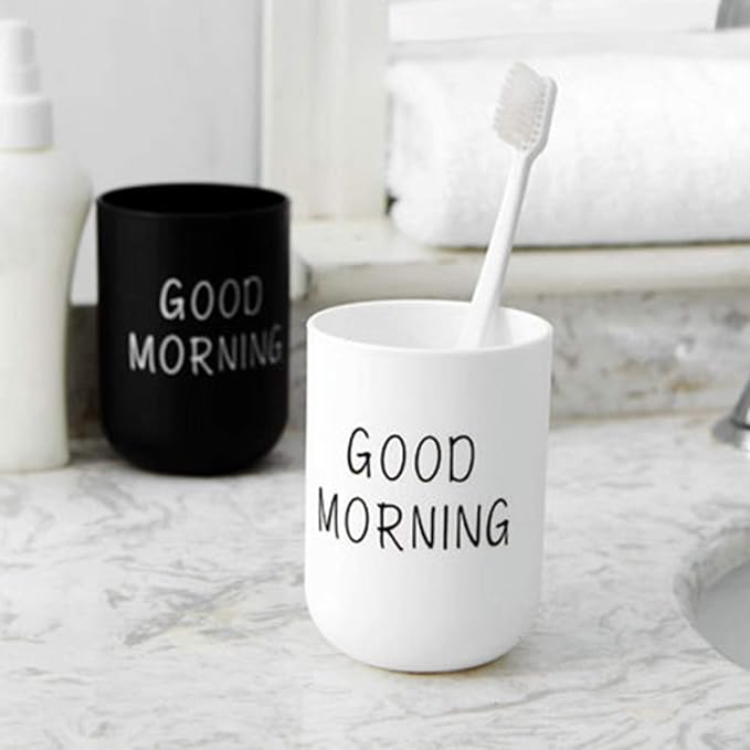 Toothbrush Makeup Brush Holder Cup Unbreakable Reusable Bathroom Vanity Countertop (Light Green)