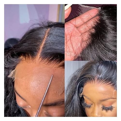 MEODI 6x6 Skinlike HD Lace Closure Only, Bleached Knot Pre-plucked Invisble Swiss HD Lace Straight Human Hair Closure 14 Inch