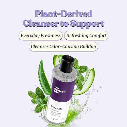Her Fantasy Box | Refresh pH Balancing Shower Gel - Natural Feminine Hygiene Solution for Gentle Cleansing, Odor Control, and Skin Nourishment - pH-Balanced Formula for All Skin Types (8 oz)