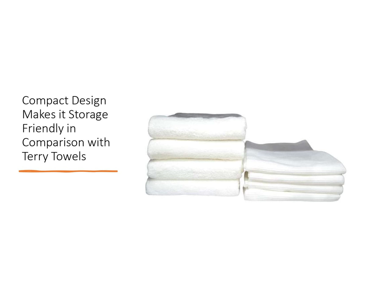 GO GREEN ORGANICS, Waffle Bath Towel Pack of 2, 30.5x58 INCHES, Natural Organic Cotton, GOTS Certified (Pearl Blush) Super ABSORBANT & Quick Dry, NO SOFTENERS, Environment Friendly