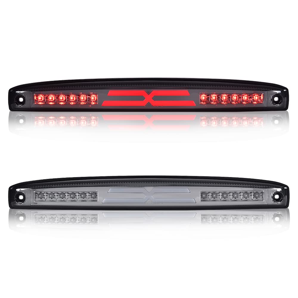 CROSSDESIGN LED 3rd Third Brake Light Compatible with 2003-2006 Dodge Ram 2500 3500,High Mount Rear Stop Light Cargo Lamp,Smoky