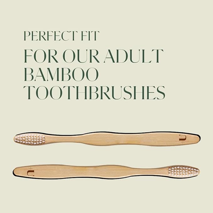 Plus Ultra Bamboo Travel Case for Adult Toothbrushes
