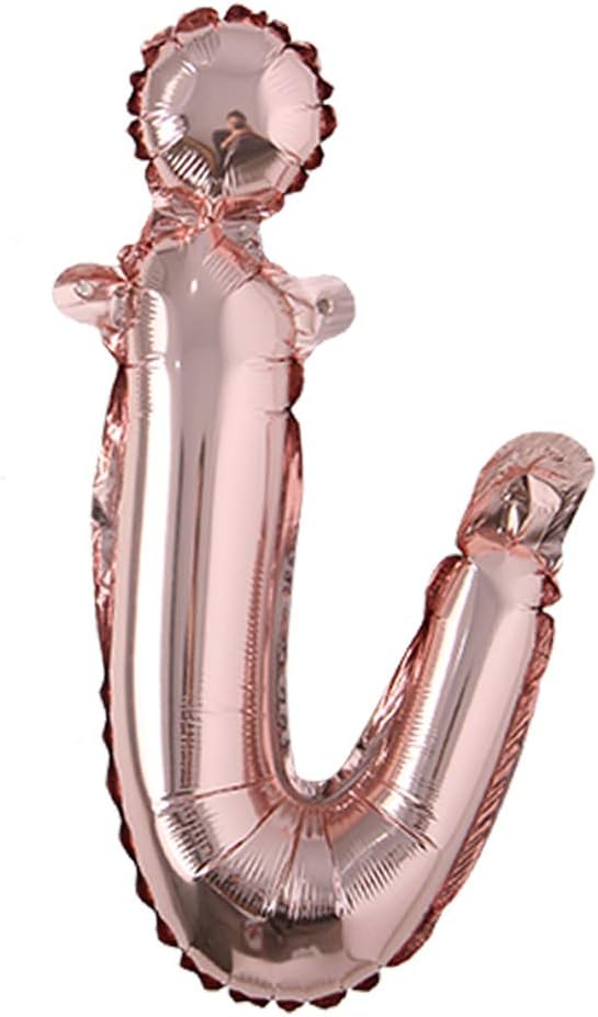 18 Inch Rose Gold Happy Birthday Balloons - Lowercase Handwriting Style Letters for Birthday Party Decoration (18 Inch Rose Gold i)