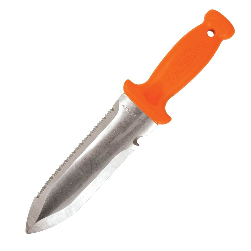 A.M. Leonard Deluxe Soil Knife, Orange – Hori Hori with 6-Inch SS Blade