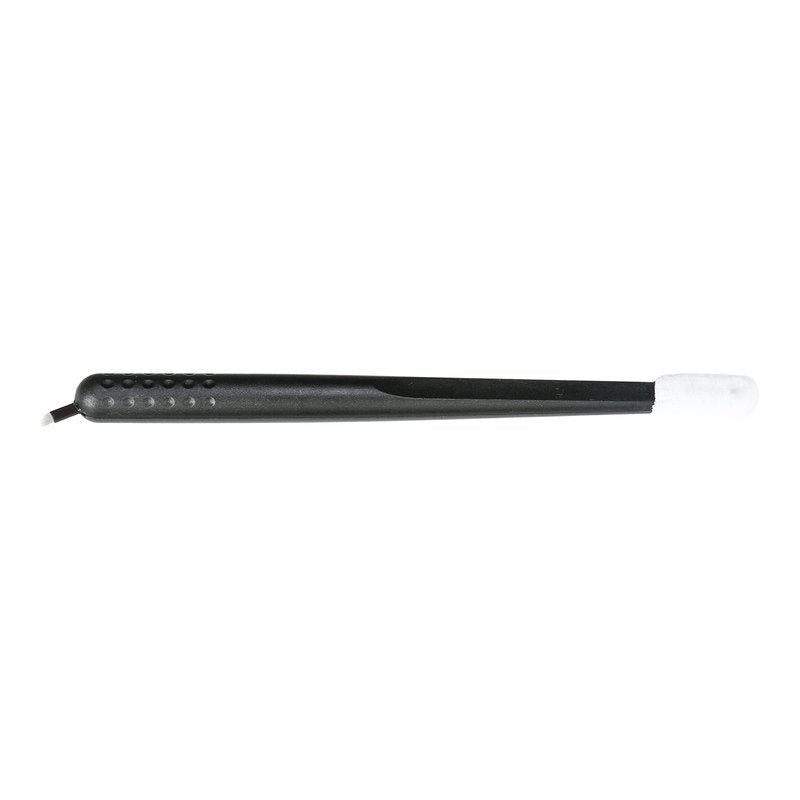 PACK OF 10 - Mellie Microblading Disposable Microblading Pen with Pigment Sponge Disposable Tool For Creating Eyebrows Microblading Supplies (Black, C14 .15mm Nano)