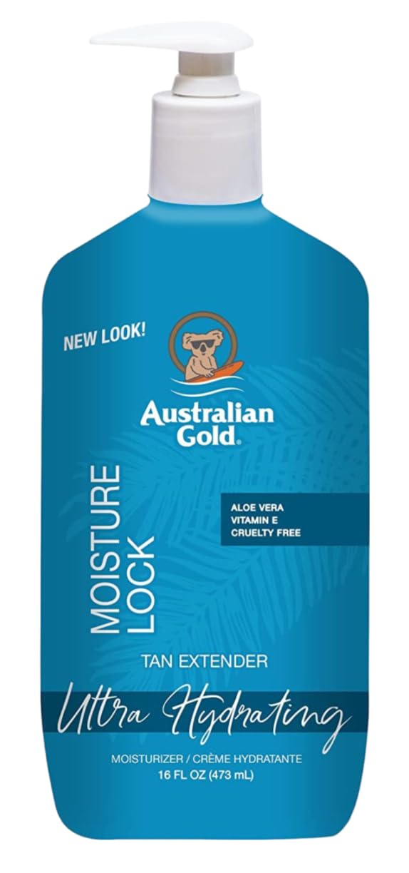 Australian Gold Moist Lock Tan Extender 16 Ounce Pump (Pack of 3)