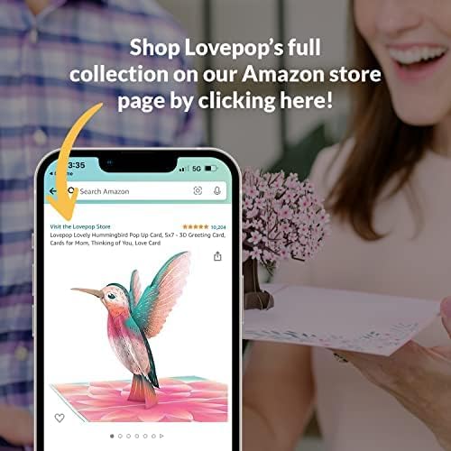 Lovepop Magical Disney & Pixar Up 3D Pop-Up Birthday Card - for Him, Her, Kids, Boys, Girls, Men, Women - 5" x 7" - Envelope Included