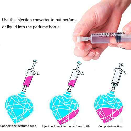 MUB 10ml Perfume Refill Pump Tools, Perfume Decanter Kit Dispenser with Adapter Tools for Perfumes Transfer, Plastic Perfume Extractor Syringe Refill Tool for Cologne, with 2 Syringes and 4 Adapters