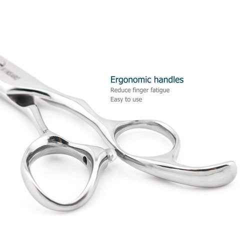 5.5" Barber Scissors Set Hair Scissors Professional Hair Cutting Shears Japan 440C Thinning Shears Convex 440C Blades Kinsaro