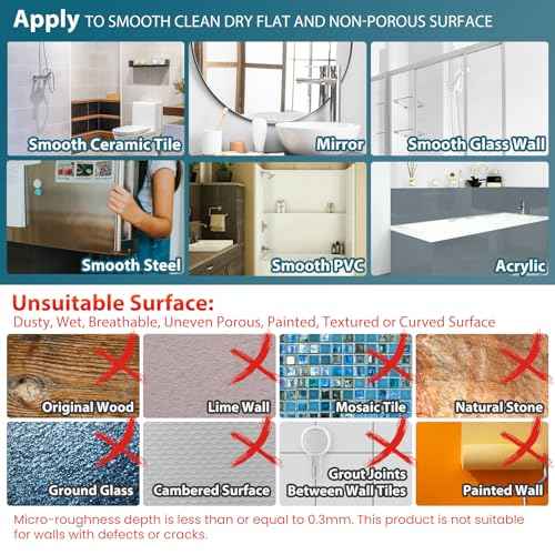 TAILI Shower Mirror Fogless for Shaving, Anti Fog Shaving Mirror with Razor Holder NO-Drilling,Removable,Shatterproof & Waterproof,Wall Mounted Bathroom Accessories with Powerful Suction(White)