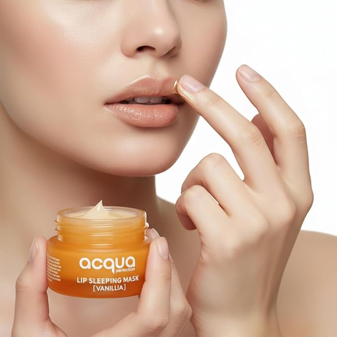 Lip Mask, Overnight Lip Treatment Enriched With Skin Softening Vanilla and Hydrating Shea Butter, Flaky Dry Lips