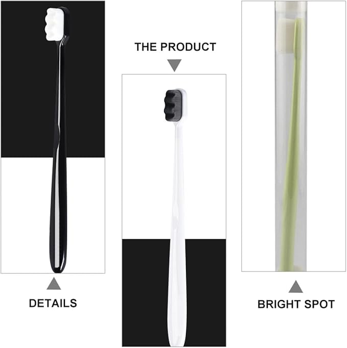 6pcs Micro-Nano Toothbrushes Ultra-fine Soft Bristles Manual Oral Cleaning for Pregnant Women Seniors and Deep Gum Care Comfortable Grip Design