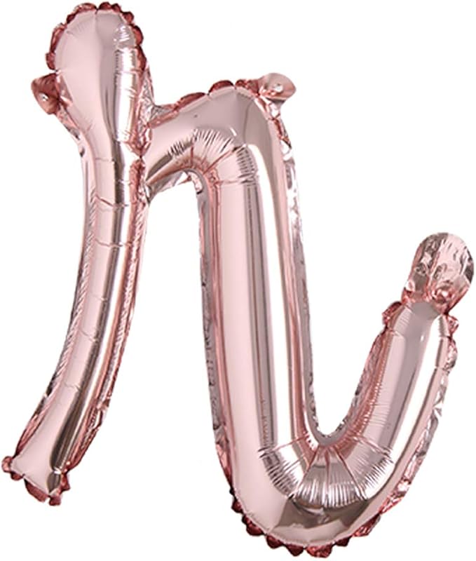 18 Inch Rose Gold Happy Birthday Balloons - Lowercase Letters Handwriting Style Balloons for Birthday Party Decoration