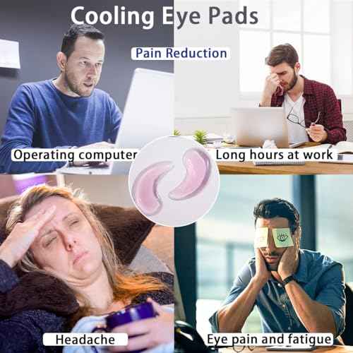 Eye Pad, Eye Mask - Reusable Gel Ice Packs for Migraine Relief & Puffy Eyes, Orthopedic Cold Therapy with Silky CoverGel, Hot Cold Ice Packs (10)