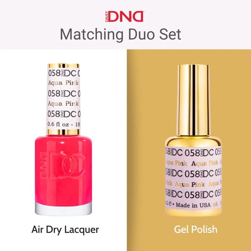 DND DC Gel Polish Set, Beige Nude Collection, UV/LED Gel Polish and Air Dry Nail Lacquer, Matching Chip-Free Polish Duo, 306 Bittersweet, 0.5 Fl Oz
