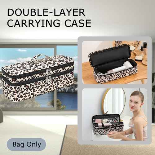 Double-Layer Carrying Case Apply to Revlon One-Step Hair Dryer, Travel Bag for Hair Volumizer/Styler,Water Resistant Storage Organizer Box,Compatible with FlexStyle Attachment (Bag Only)
