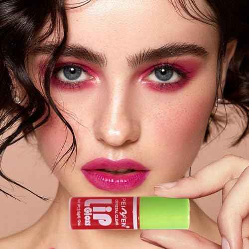 Yasovigi 6 Colors Lip Oil Lip Stain, Watery Lip Oil Lip Tint Stain Set, Liquid Lipstick Lip Gloss Moisturizing, Multi-use Lip and Cheek Tint, Non-Sticky, High Pigment (Type A)