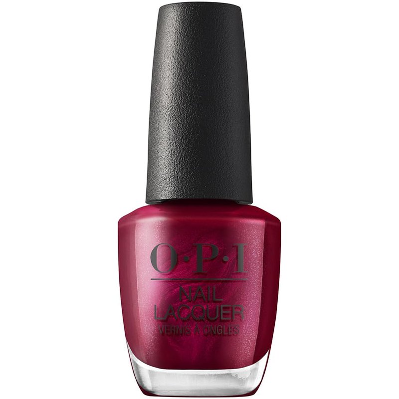 OPI Nail Lacquer Big Sagittarius Energy | Opaque Dark Red Pearl Chip Resistant Nail Polish | Big Zodiac Energy Collection