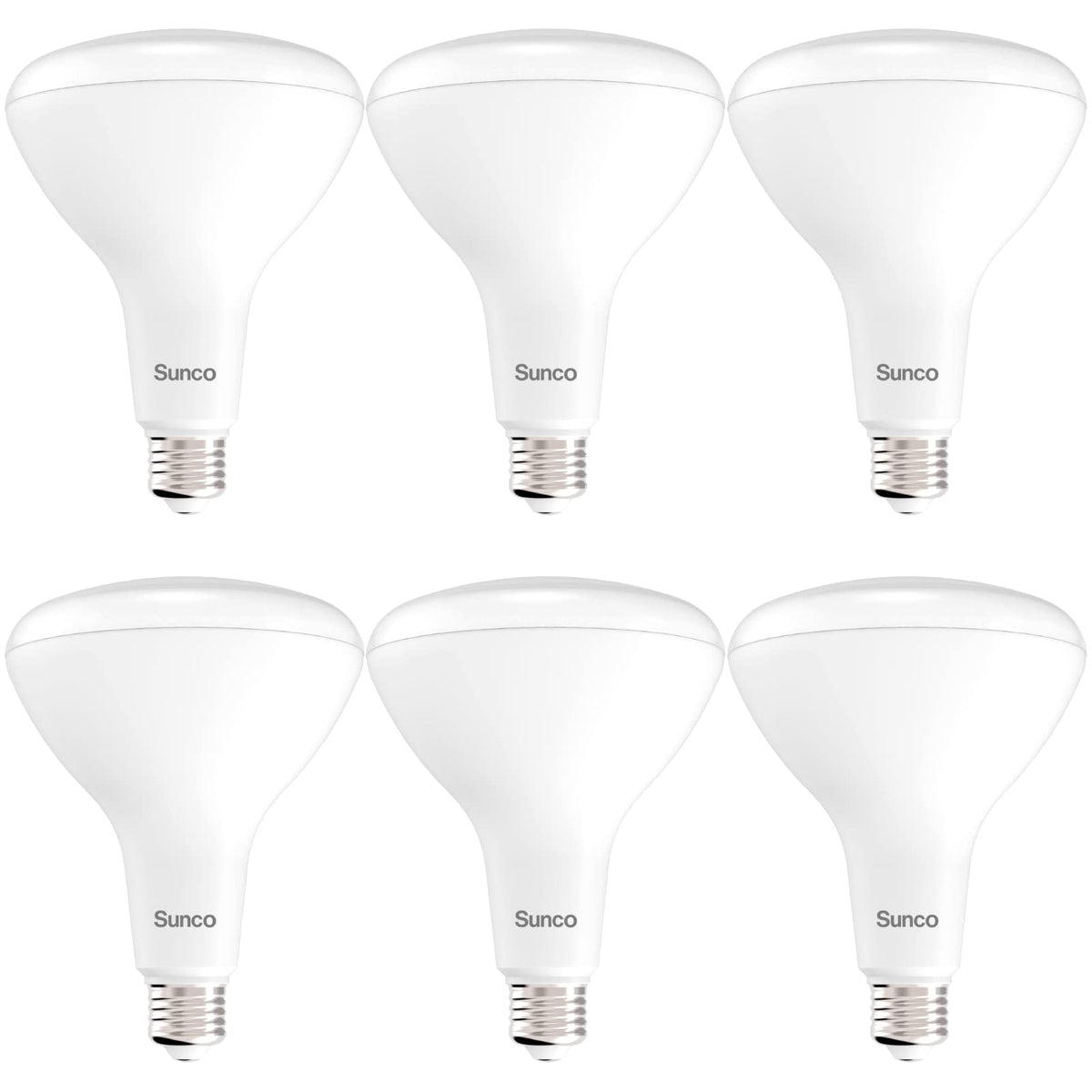 Sunco 6 Pack BR40 LED Light Bulbs, Indoor Flood Lights, Recessed Can Light Bulb, 1400 LM, 17W (100W Equivalent), 2700K Soft White, Dimmable, E26 Base, for Home, Bedroom, Kitchen UL