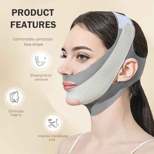 MASIKA Chin Strap for Sleeping£¬V-Line Mask,£¬V-Line Lifting Chinstrap£¬Jaw Exerciser, Reusable Face Strap.