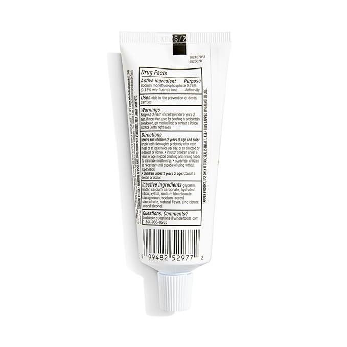 365 By Whole Foods Market, Toothpaste Fluoride Travel, 3 Ounce (Pack of 2)