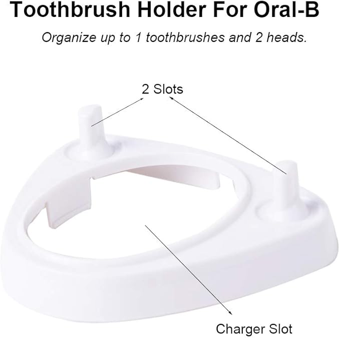 LazyMe Single Charger Holders Toothbrush Heads Holder Compatible for Oral-B, for Oral-B D Series, PRO Series (2 Pack)