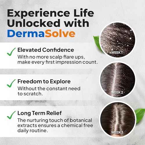 Dermasolve 4 oz Psoriasis, Seborrheic Dermatitis, & Dandruff Scalp Oil - Dermatologist Approved - Flaky Scalp Relief, Clinically Tested, Long-Lasting Itch-Free, High-Performance Formula