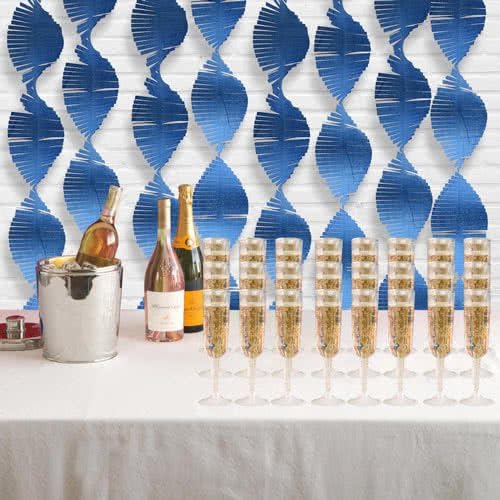 Elegant Royal Blue Tissue Fringe Garland - 9 ft. (1 Pc.) - Premium Paper, Stunning & Versatile Decor - Ideal for Any Events