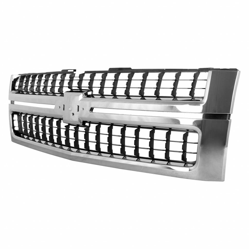 For Chevy Silverado 2500 HD / 3500 HD 2007 2008 2009 2010 Grille | Matte Black | With Chrome Frame | GM1200608 | 25825521