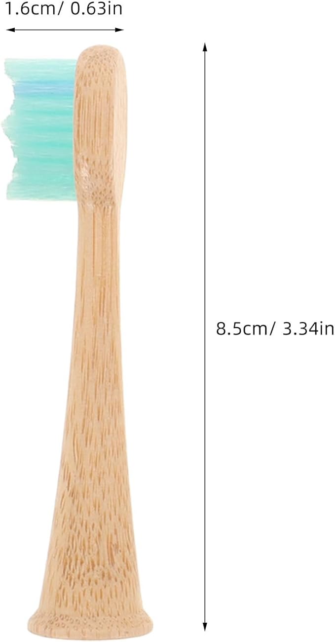 WRITWAA 4pcs Toothbrush Heads Replacement for Electric Toothbrushes Soft Bristle Gentle Cleaning Eco-Friendly Brush Heads with Black Green White Colors