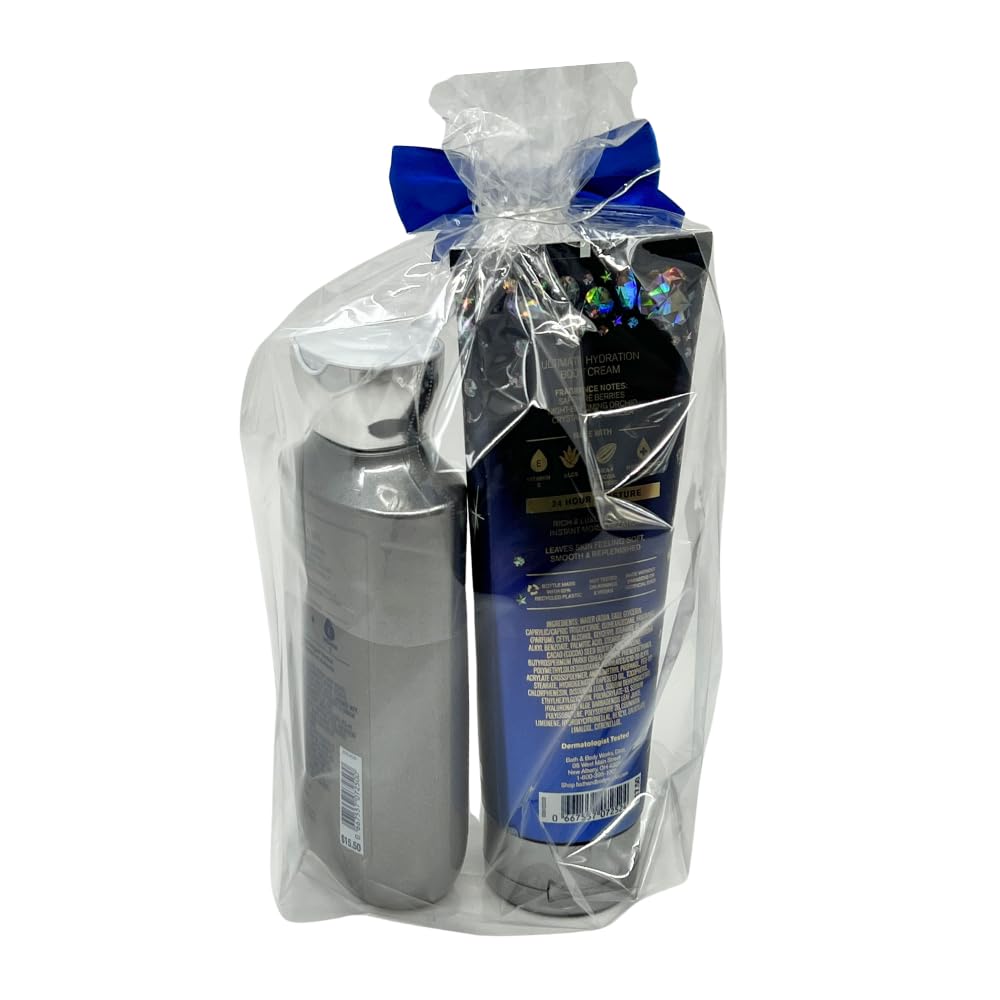 Bath & Body Works DREAM BRIGHT 2-piece Gift Set with a Blue Bow for Holidays & Gifts - Shower Gel 10oz & Body Cream 8 oz