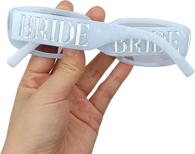 Bride Sunglasses Vintage Small Square Style Perfect Bachelorette Party Sunnies Bridal Shower Accessories