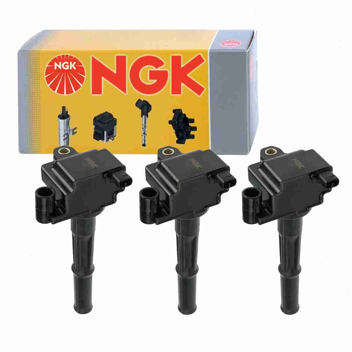 3 pc NGK Ignition Coils compatible with Toyota 4Runner 3.4L V6 1996-2002