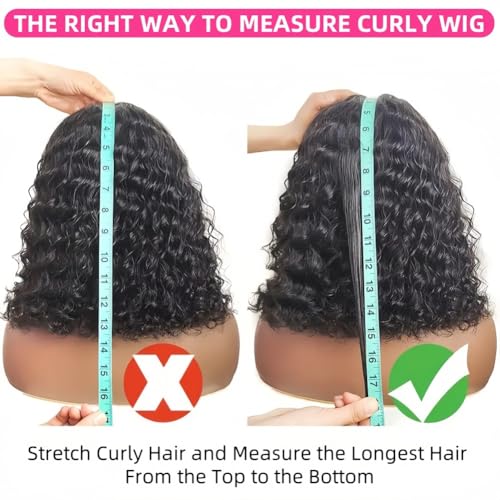 Half Wig 200 Density Kinky Curly Half Wig Human Hair Glueless Wear Go Curly Wig Beginner Friendly Seamless Flip Over Wig with Drawstring 3 In 1 Headband Wig for Women 16 Inch