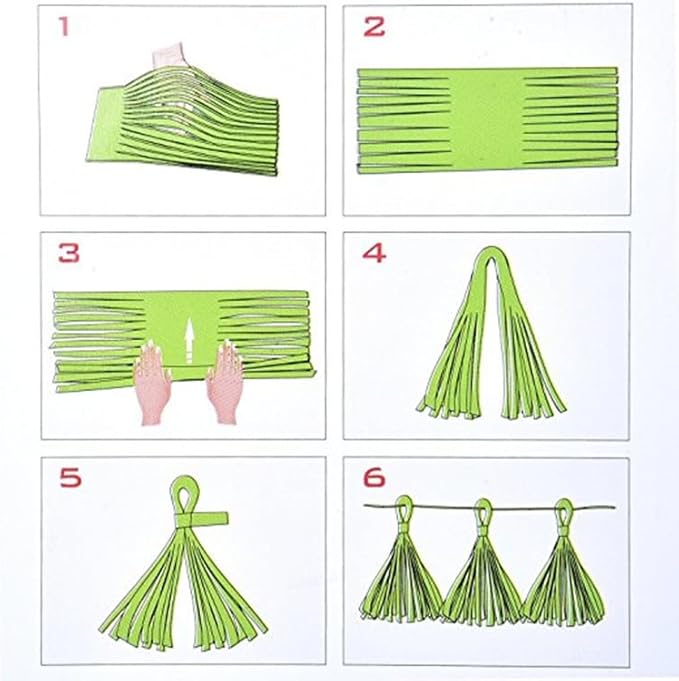 20Pcs Red and White Paper Tassel Garland,Tissue Tassel Banner for Baby Shower Wedding Valentine's Day Engagement Birthday Party Decorations