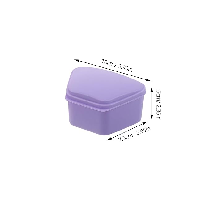 Generic 6pcs Retainer Travel Case: Portable Plastic Denture Container Storage Case - Leak-Proof Retainer Box For Home Outdoor Travel