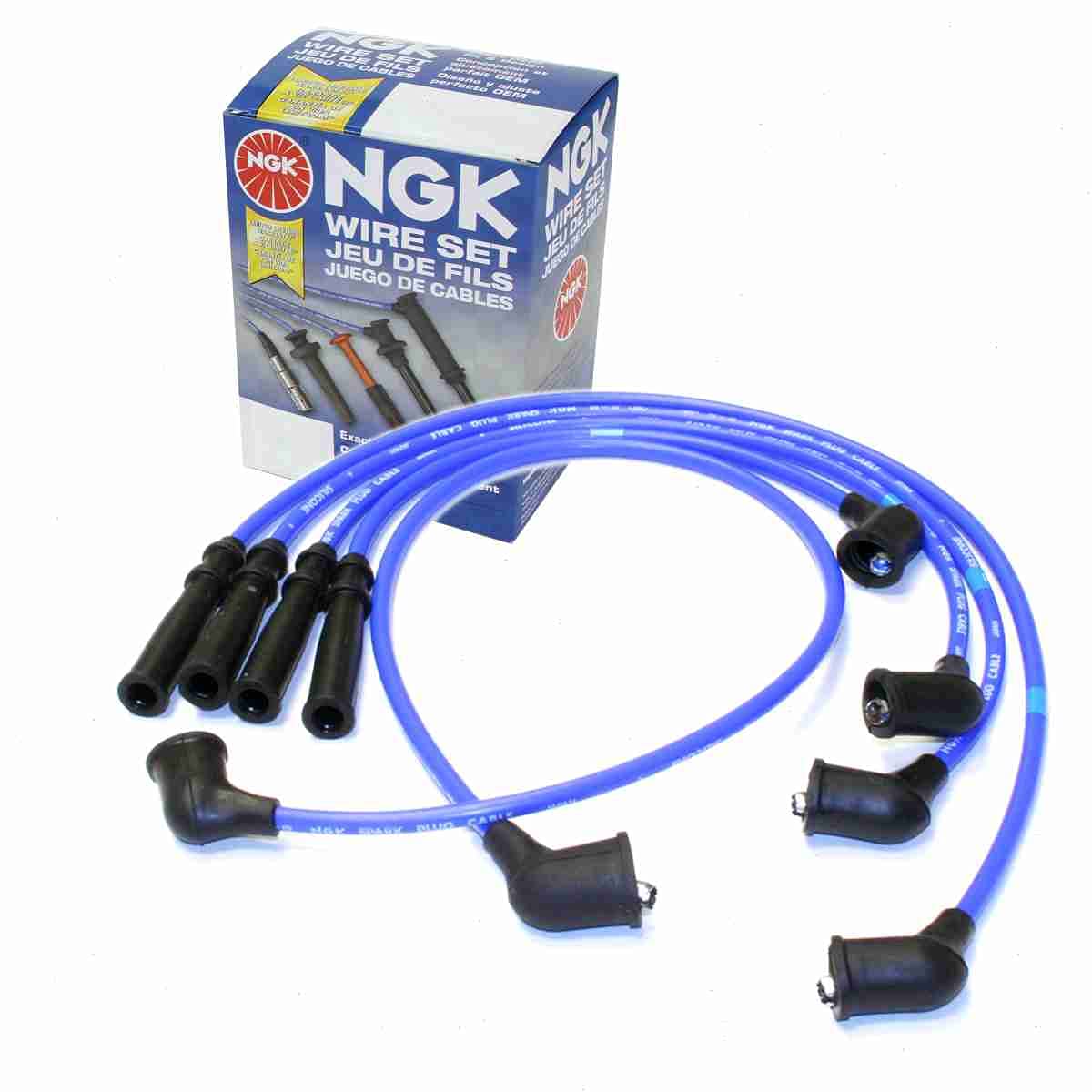 NGK Spark Plug Wire Set compatible with Nissan D21 2.4L L4 1990-1994