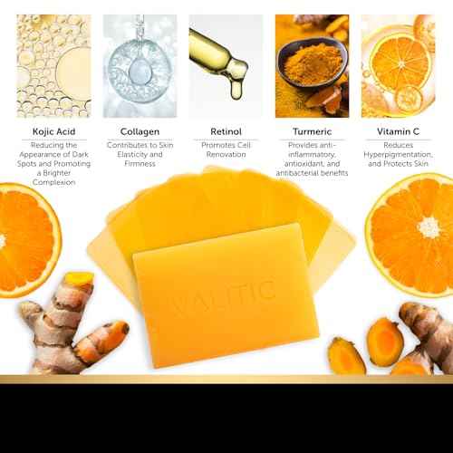 VALITIC Kojic Acid and Turmeric Dark Spot Corrector Soap ? Skin Care Cleansing Duo - 2 Soap Bars and 200 Melting Paper Sheets - Infused with Vitamin C, Retinol and Collagen