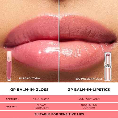 L'Oreal Paris Glow Paradise Hydrating Balm-in-Lipstick with Pomegranate Extract, Rose Mirage, 0.1 Oz
