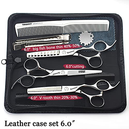 6/6.5 inch professional hair scissors hairdresser hair thinning scissors hairdressing tools barber scissors (6-inch 3pc)