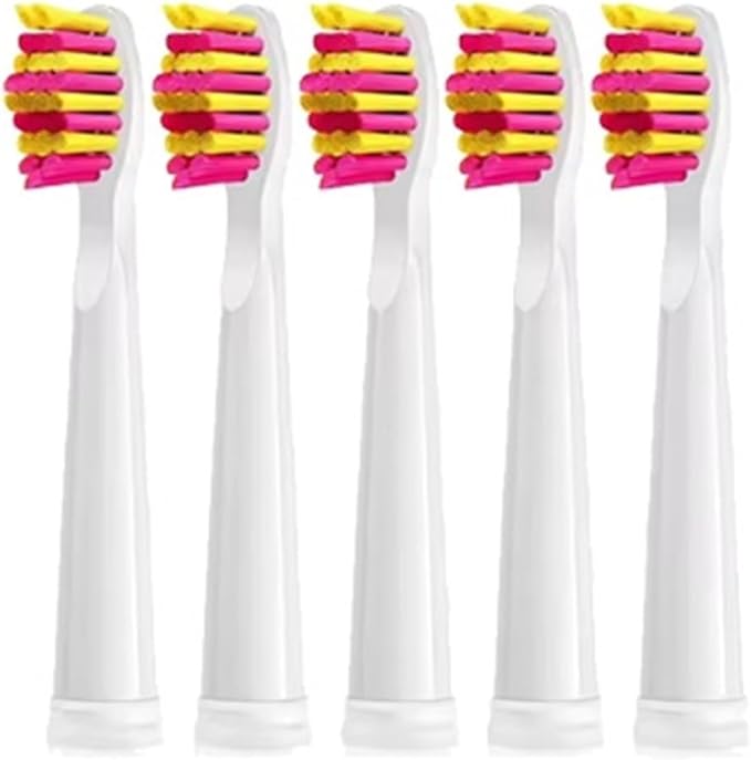 Replacement Electric Toothbrush Head Bristle Brush Refill,Compatible for Fairywill FW-D1/FW-D3/FW-D7(5 PCS PK)