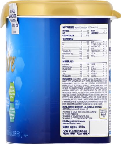 Enfamil Optimum (Enspire), Our Closest Formula to Breast Milk, Immune-Supporting Lactoferrin and Brain-Supporting DHA Baby Formula, Powder 20.5 Oz Tub (Pack of 3)