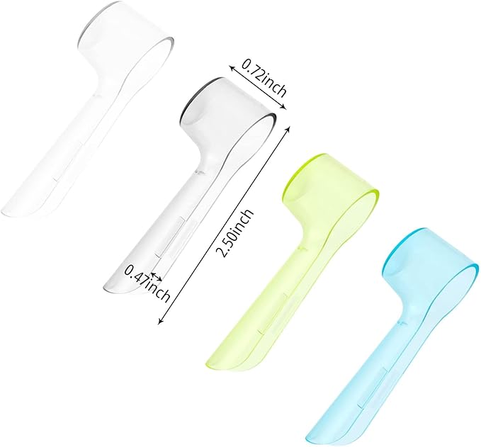 2 Pack Toothbrush Head Covers, Toothbrush Cover Caps Compatible with Oral B Electric Toothbrush Round Heads (Blue)