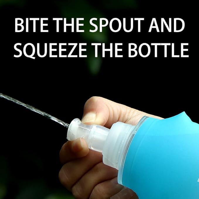 Soft Flasks TPU Soft Water Bottles Folding Soft Running Water Flask Small for Outdoor Sports Hiking Hydration Pack 8oz/17oz Hiking Cycling Climbing